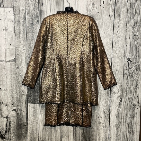 Darling London 2 Piece Jacket & Sheath Dress, Gold & Black - Picture 13 of 14